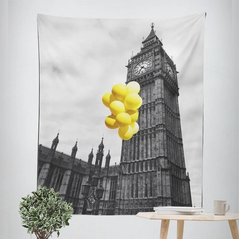 Креативный декоративный гобелен в серо-белых тонах для украшения стен дома, офиса, гостиной, гобелен