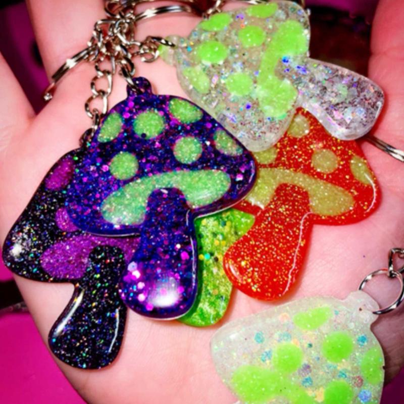 Уникальные формы для серег Силиконовые формы для серег в виде грибов с отверстием Формы для литья из смолы для изготовления модных женских украшений своими руками