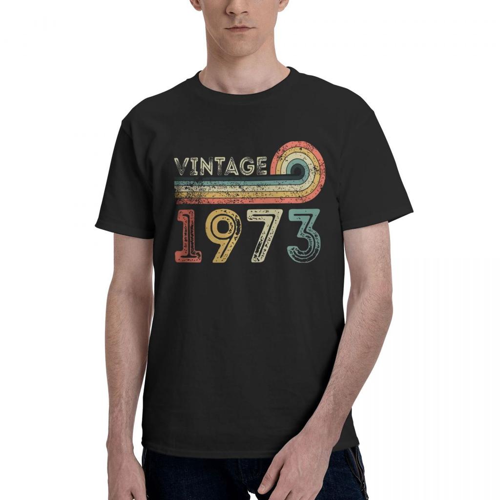 1973 50-й День Рождения Родился В 1972 100% Хлопок Повседневная Дышащая Удобная Мужские Футболки с Аниме Смешной Подарок
