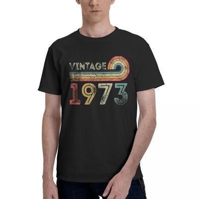 1973 50-й День Рождения Родился В 1972 100% Хлопок Повседневная Дышащая Удобная Мужские Футболки с Аниме Смешной Подарок
