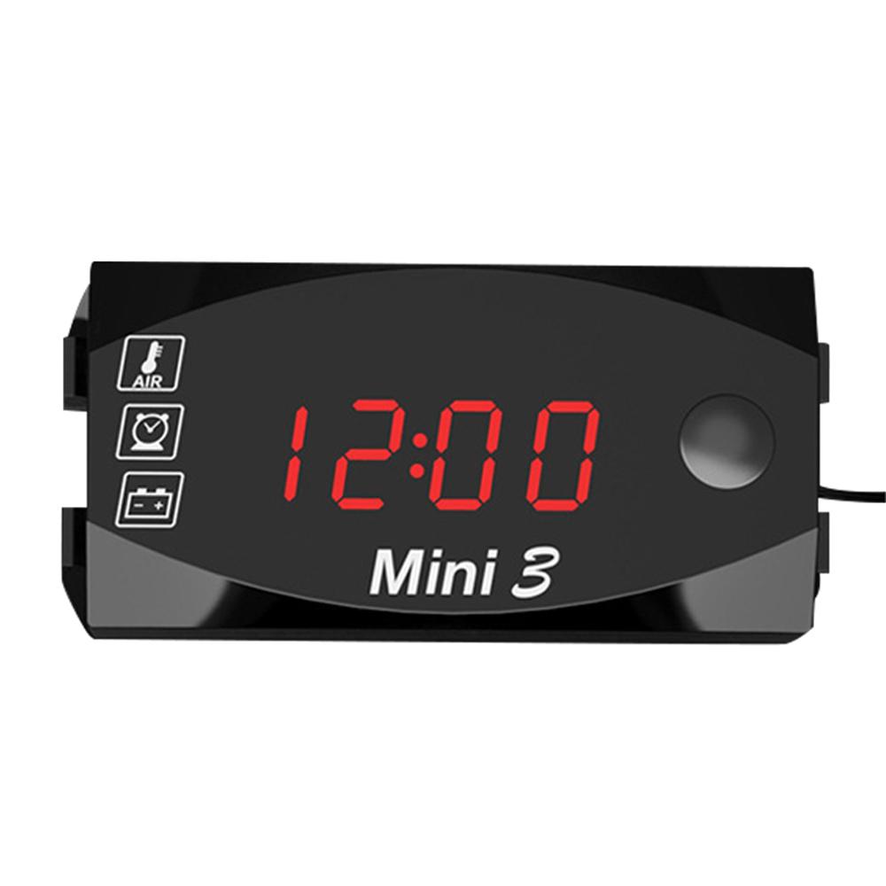 Мотоцикл DC 6В-30В 3 в 1 Цифровые часы реального времени Термометр Вольтметр IP67 Водонепроницаемый тестер Монитор батареи Датчик для автомобиля лодки