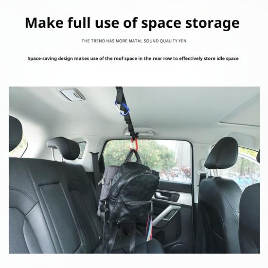 Автомобильная вешалка для одежды из нейлона с регулируемой длиной, дорожная бельевая веревка для автомобиля