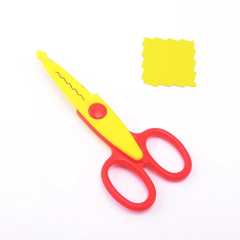 Metal and Plastic DIY Scrapbooking Photo Colors Paper Cuttings Lace Diary Decoration Safety Scissors Household Laciness Scissors
