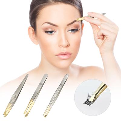 Пинцеты для бровей из нержавеющей стали, Пинцеты для наращивания ресниц, Пинцеты для удаления волос на лице, Для ухода за лицом, бровями и бородой