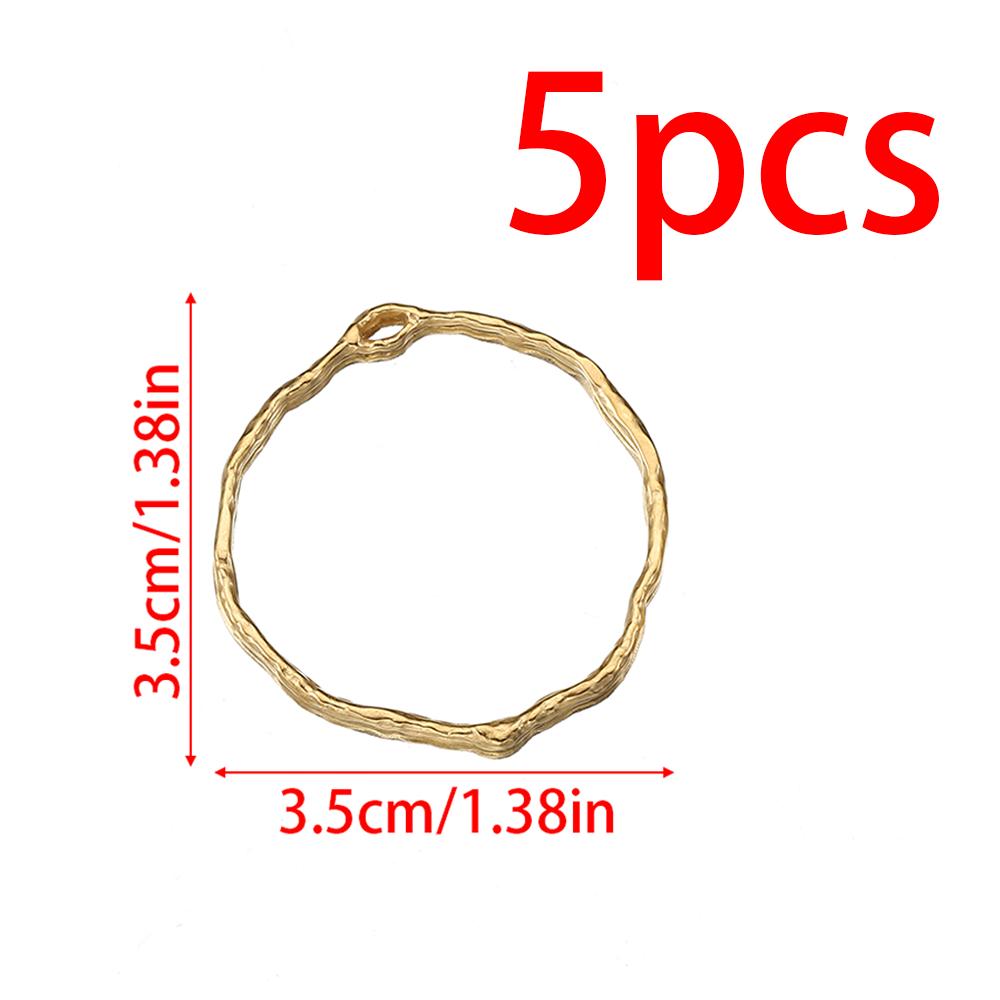 5pcs 304 Stainless Steel Irregular Heart Circle Hollow Charms Connectors for DIY Jewelry Findings Women Earrings Making Necklace