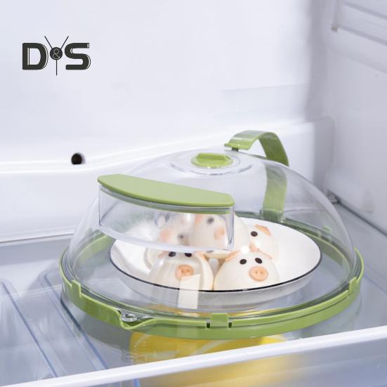 Крышка для еды в микроволновой печи, защита от брызг, термостойкая боковая ручка, вращающееся вентилируемое отверстие, прозрачная крышка для посуды для духовки, крышка от брызг