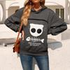 Spring and Autumn Women's Fashion Cat Printed Hooded Sweatshirt