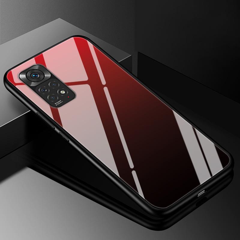 Чехол-бампер из градиентного закаленного стекла для Xiaomi Redmi Note 11 Pro Plus 11pro+ 12 11E 10 8 9 Pro 11s 9t 8T 10s 9s Защитное стекло