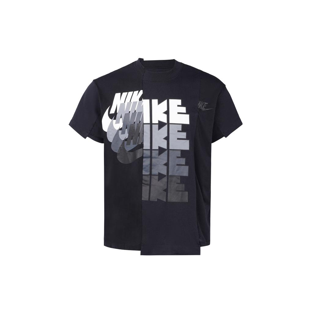 Nike X Sacai Гибридная футболка 'Черная' CD6310-010