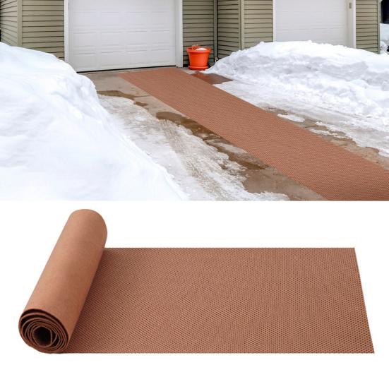 Snow Carpet Pad Anti-Slip Silicone Particle Felt Mat Strong Traction Easy To Use Tear-resistant Non-Slip Ice Snow Mat for Garden Patio Belcony