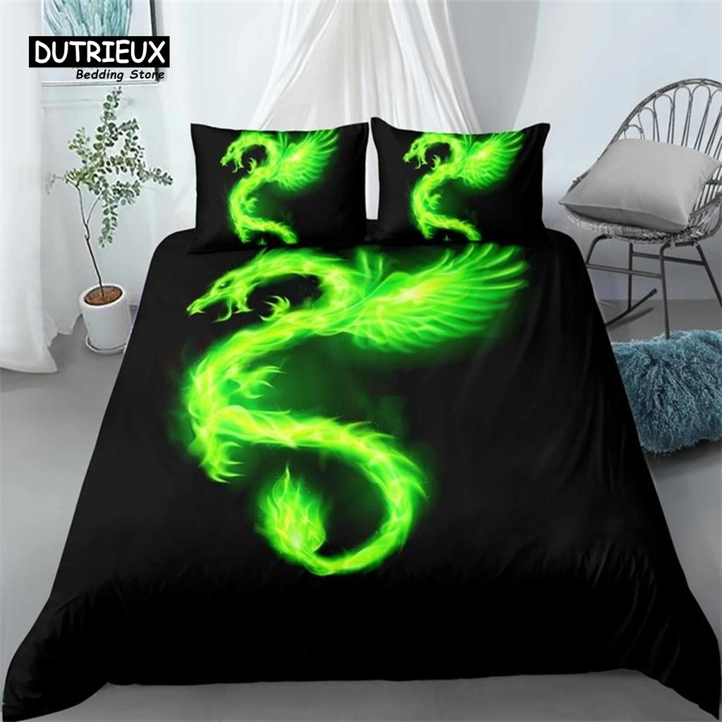Flaming Phoenix Duvet Cover Full Queen Phoenix Nirvana Fired Volcano Bedding Set Microfiber Comforter Cover For Teen Adult Decor