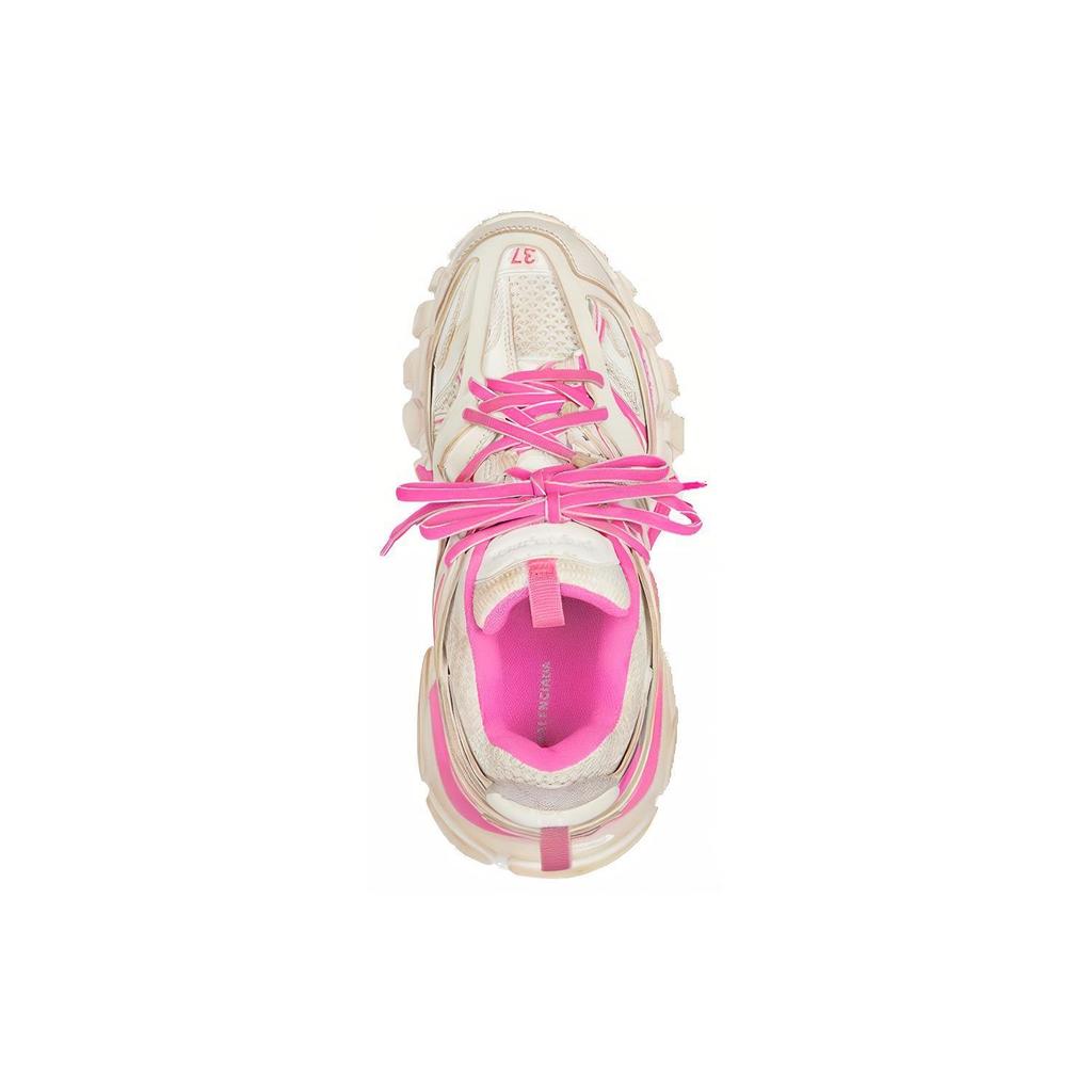 Balenciaga Кроссовки Track Низкие Массивные Женские Розово-белые 542436W1GC39055