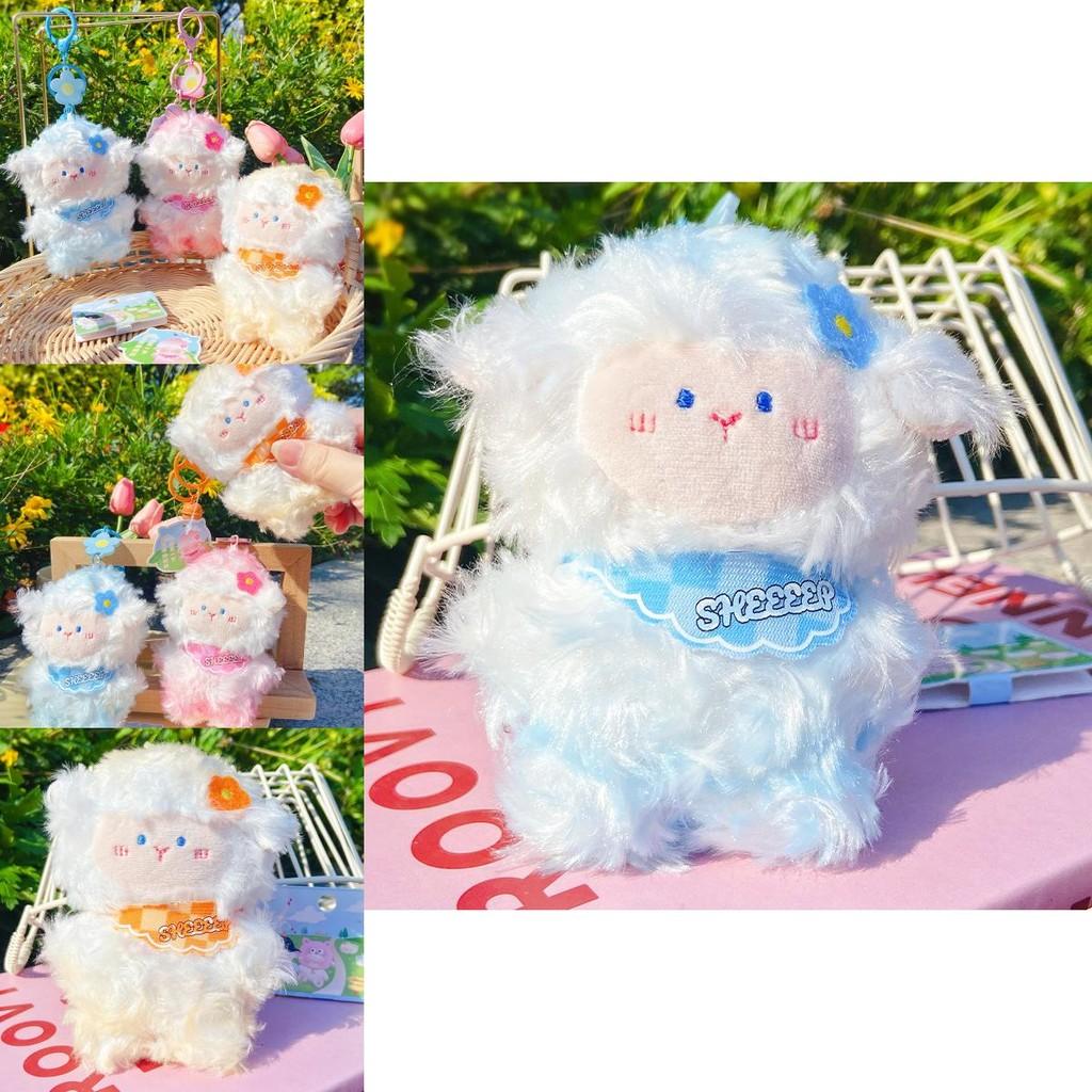 Adorable Jinnew Plush Sheep Keychain Cute Cartoon Plush Doll Accessory Gift