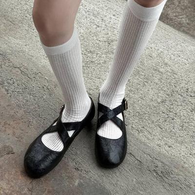 Огромный мягкий!~ Французские ретро туфли Мэри Джейн из натуральной кожи, маленькие кожаные туфли, женские, 2025, осень, новая коллекция, на плоской подошве, с круглым носком, одинарные туфли