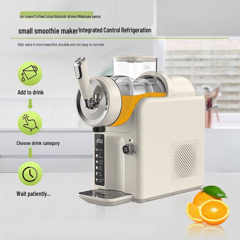 Компактная машина для таяния снега и приготовления мороженого: Многофункциональная функция самоочистки для молочных коктейлей, смузи и ледяных напитков.