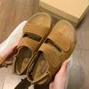 Super Soft Sheepskin Platform Sandals Women's Summer Wear New Models Are Not Tired and Versatile Beach Shoes