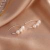 Fashionable and Versatile Senior Sense Zircon Pearl Earrings Retro Light Luxury Earrings Sleeping Free Picking Fashion Minimalist Earrings