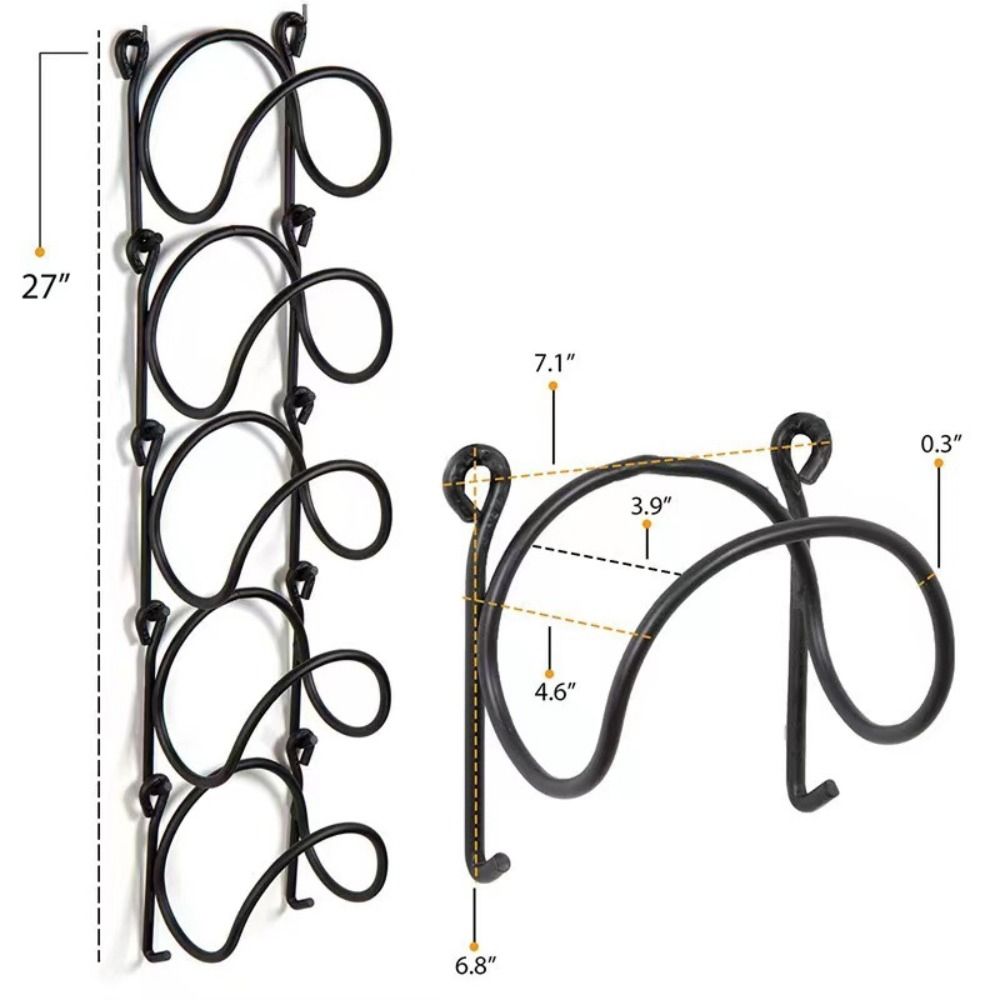 Iron Wine Bottle Holder 5 Layer Wine Display Shelf Versatile Wine Rack Bathroom