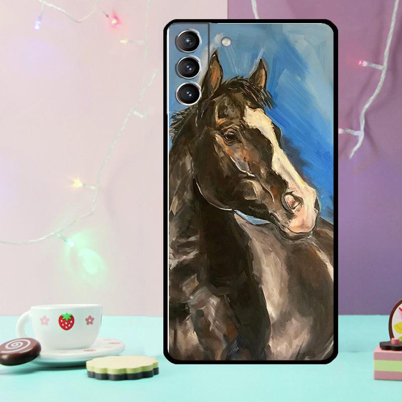 Художественный чехол для телефона с рисунком лошади для Samsung Galaxy S24 S25 Ultra S21 S22 S23 Ultra S9 S10 S20 Plus S25 FE