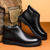 2025 Флисовые мужские ботинки челси Осень и зима Кожаная мужская обувь Премиальные ботинки Мартин из спилка