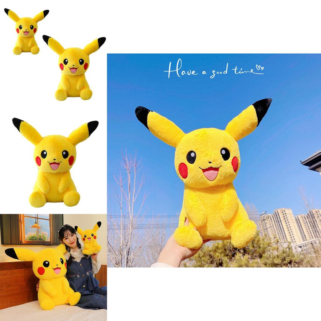 Large Yellow Pikachu Plush Toy Soft And Cuddly Stuffed Animal For Kids Ideal Birthday Gift