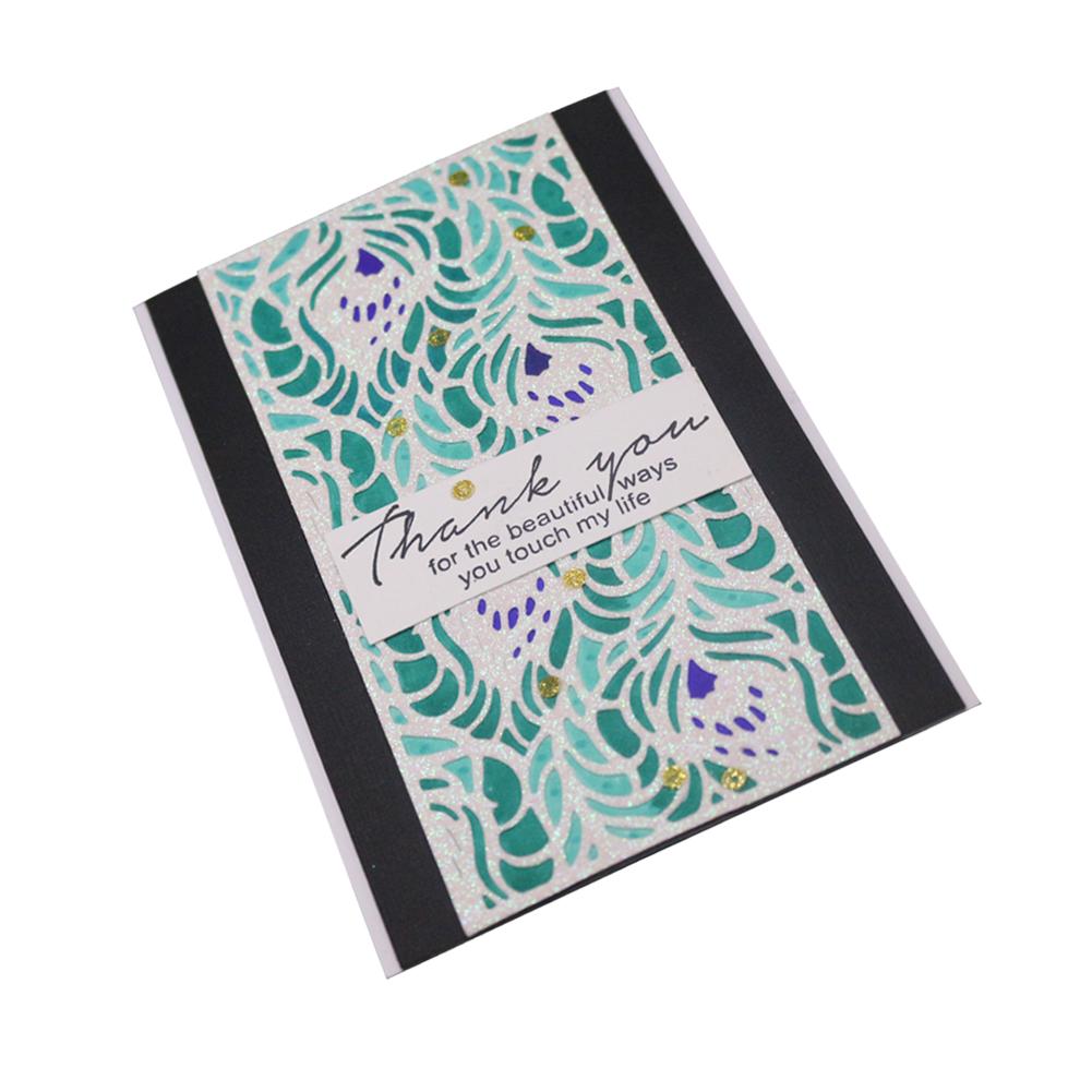 Абстрактный узор прямоугольной рамки металлический серебристый трафарет тиснение вырубные штампы для скрапбукинга бумага альбом карты изготовление