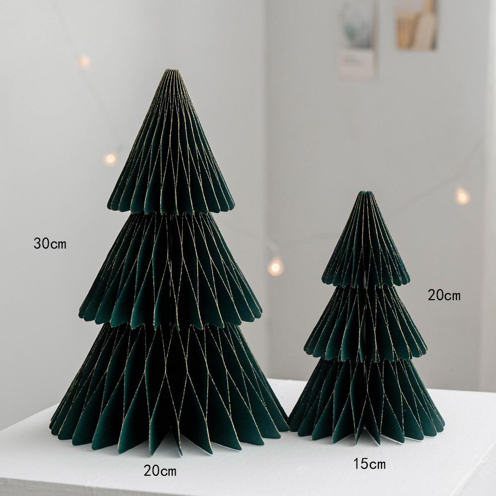 2 штуки рождественского украшения оригами рождественская елка предметы интерьера настольный праздничная атмосфера декоративный реквизит