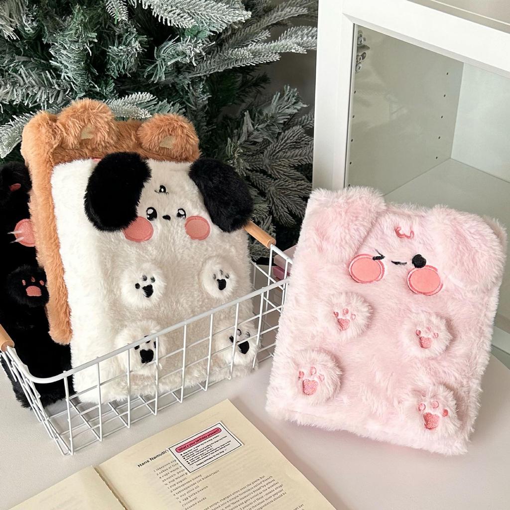 Оригинальный мультяшный плюшевый фотоальбом формата А6 – милый дизайн с щенком, котом и медведем, хранилище для карточек с отрывными листами в виде звезд