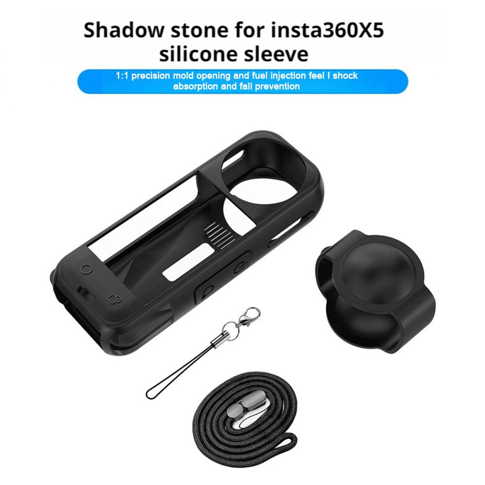 For Insta360 X5 2-IN-1 Silicone Case Lens Cap Lens Camera For Insta360 Cover Accessories Case P C6P5