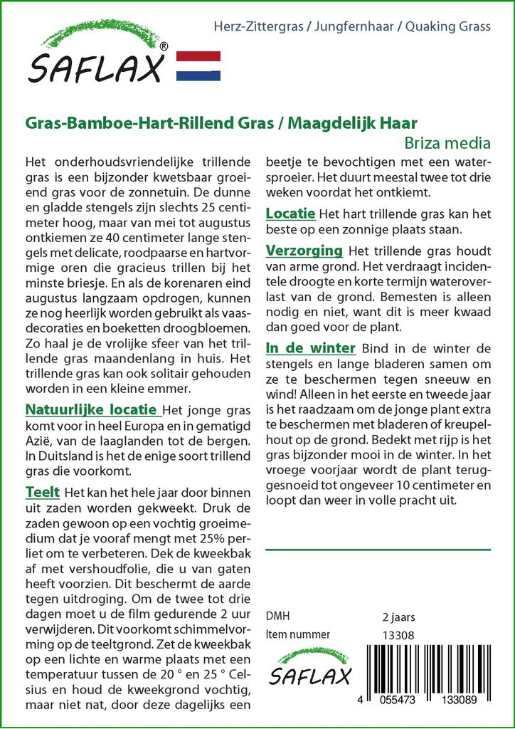 SAFLAX Трава трясущаяся - 75 семян - Бриза медиа