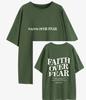 Faith Over Fear Letter Printing Women Men T-Shirts Breathable Cotton Clothes Summer Street Tee Shirts Casual Oversize Streetwear