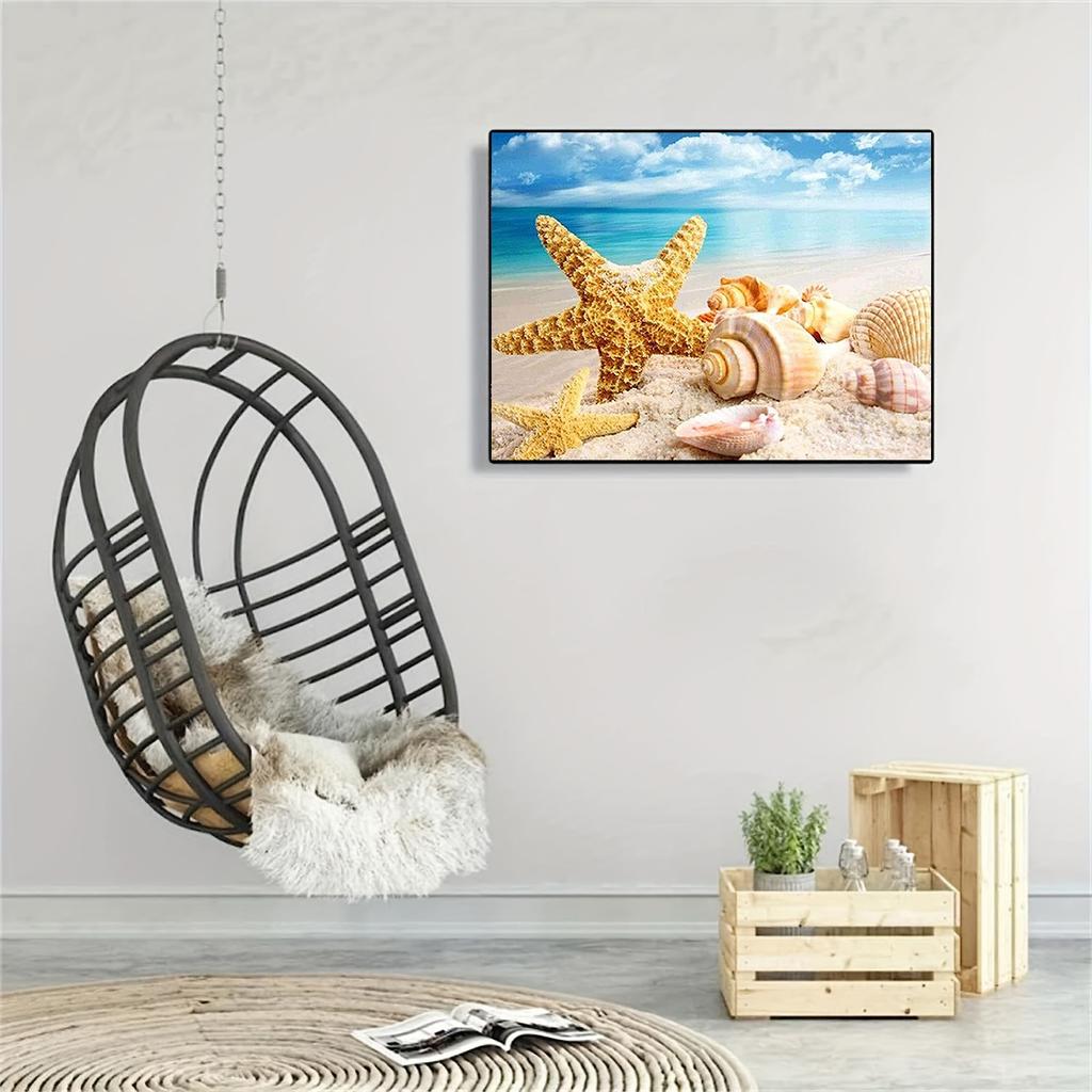 DIY Алмазная картина Морская звезда Набор для вышивки крестом Мозаика Искусство Алмазная картина Полный круг/Квадратный алмаз Украшение дома