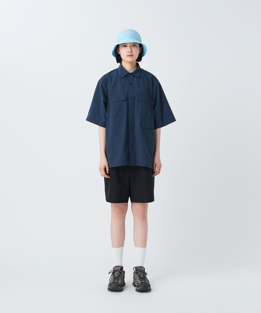 Комфортная рубашка-топ с коротким рукавом DARK NAVY M [Snow Peak] S/S SH-26SU007 Мужская Женская