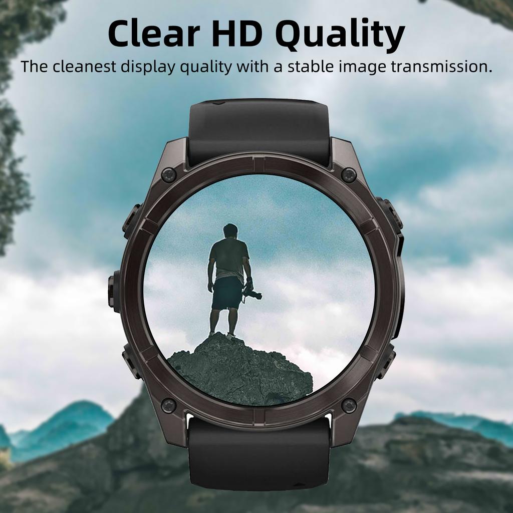 2-IN-1 Glass+Case for Garmin Fenix 8 51/47/43mm AMOLED Solar Screen Protector Tempered Glass+Bumper Protective Cover Accessories