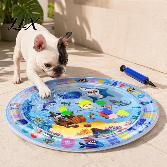 Cooling Pet Bed Inflatable Mat, Water Sensory Play Fillable Portable Filled Mat Summer Pad for Cats And Dogs