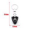 AEG3   1pcs 3D Citroen new carbon fibre Zinc Alloy Car KeyChain Key Chain Keyring Key Ring Creative logo Emblem Auto Badge accessories