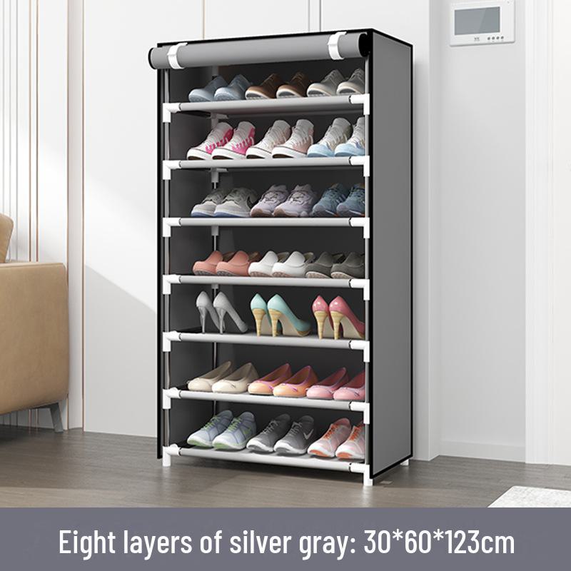Multi-layer Shoe Rack for Home, Door, or Dorm Storage - Dustproof and Space-saving Shoe Organizer.