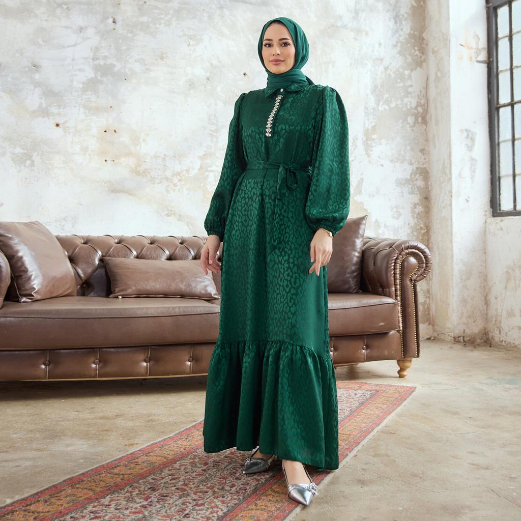 Liya Stone Jacquard Women Dress Modern Islamic Fashion