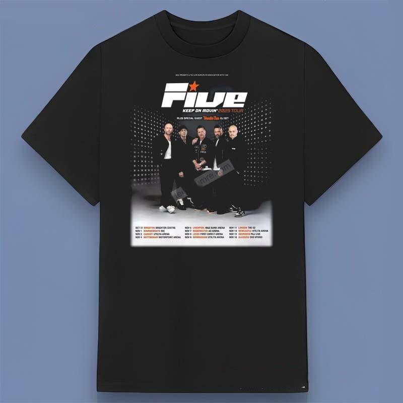 Five Band Keep on Movin Tour 2026 Shirt Gift For Friends Size S_4XL