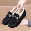 Winter New Women's Thick Casual Warm Mom Shoes with Flat Bottom Anti Slip Simple Comfortable Versatile Daily Cotton Shoes
