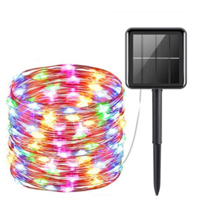 Солнечные гирлянды, гирлянды, рождественские декоративные 8 режимов, гирлянды, медная проволока для наружных свадебных домов, вечеринок, сада