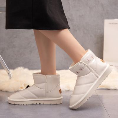 Женские короткие ботинки Зимние сноубутсы Женские удобные плюшевые теплые хлопковые туфли на плоской подошве Ботильоны Обувь