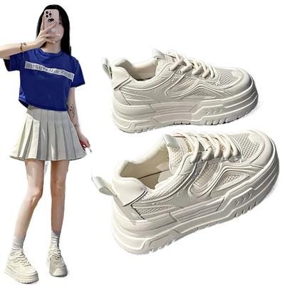 Женские спортивные кроссовки для бега 5 см на массивной подошве, повседневная спортивная обувь, сетчатая дышащая обувь, повседневные женские фитнес-кроссовки, универсальные на толстой подошве