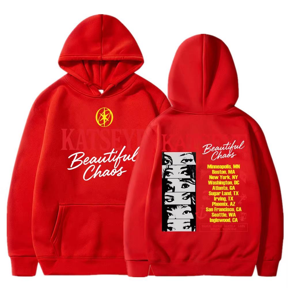 2026 Hot Sale Kpop Katseye Beautiful Chaos Album Hoodies Autumn Vintage Printed Sweatshirt Trendy Streetwear for Daily Looks