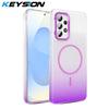 KEYSION Роскошный градиентный блестящий магнитный чехол для телефона для Samsung Galaxy A53 5G A33 A23 A13 A52 S A32 4G Жесткий ПК Противоударный чехол