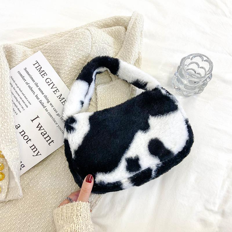 Простая и милая маленькая сумка женская осень и зима новая плюшевая персонализированная маленькая квадратная сумка модная повседневная пушистая сумочка