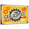Canvas Print Car Service Retro Sign