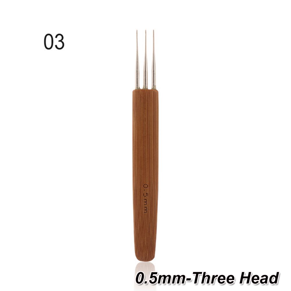 Handle One/Doube/Triple Head for Making Dreadlock Braid Maintenance Knitting Hooks Crochet Needle