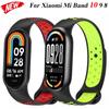 Силиконовый ремешок для Xiaomi Mi Band 10 9 8 Мягкий спортивный браслет для умных часов Аксессуар Браслет на запястье для Mi Band 10 Запасной ремешок