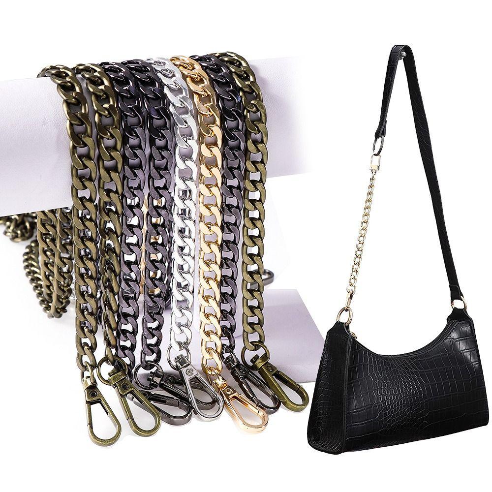 Metal Short Replacement Purse Chain Flat Chain Buckle Chain Bag Extension Chain Handbag Accessories DIY Purse Strap Extender